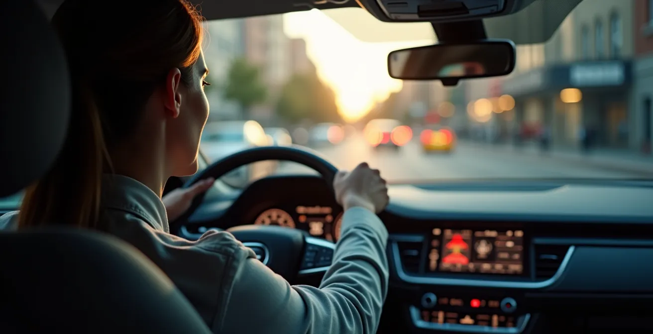 Dashboard auto moderna con sistemi di telediagnosi attivi e notifiche manutenzione predittiva