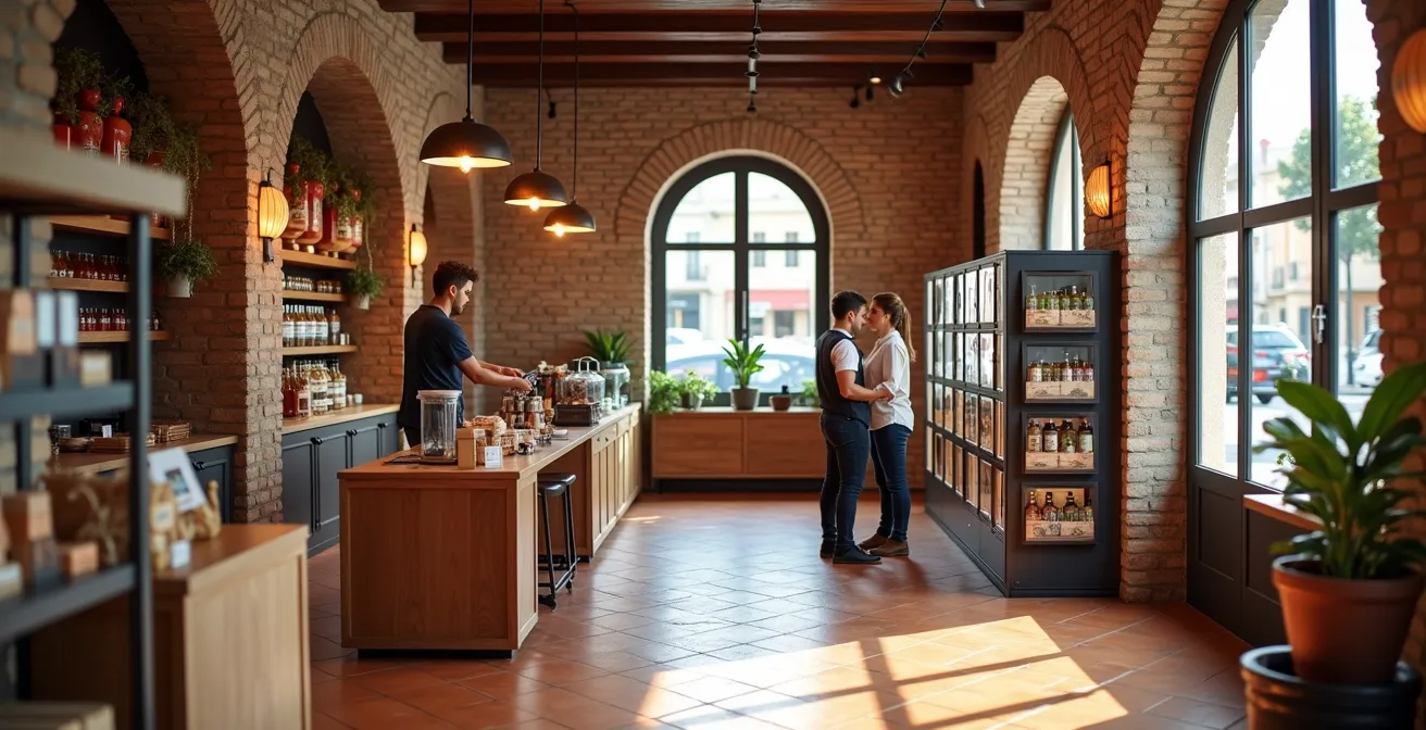 Negozio di quartiere italiano trasformato in hub digitale e comunitario